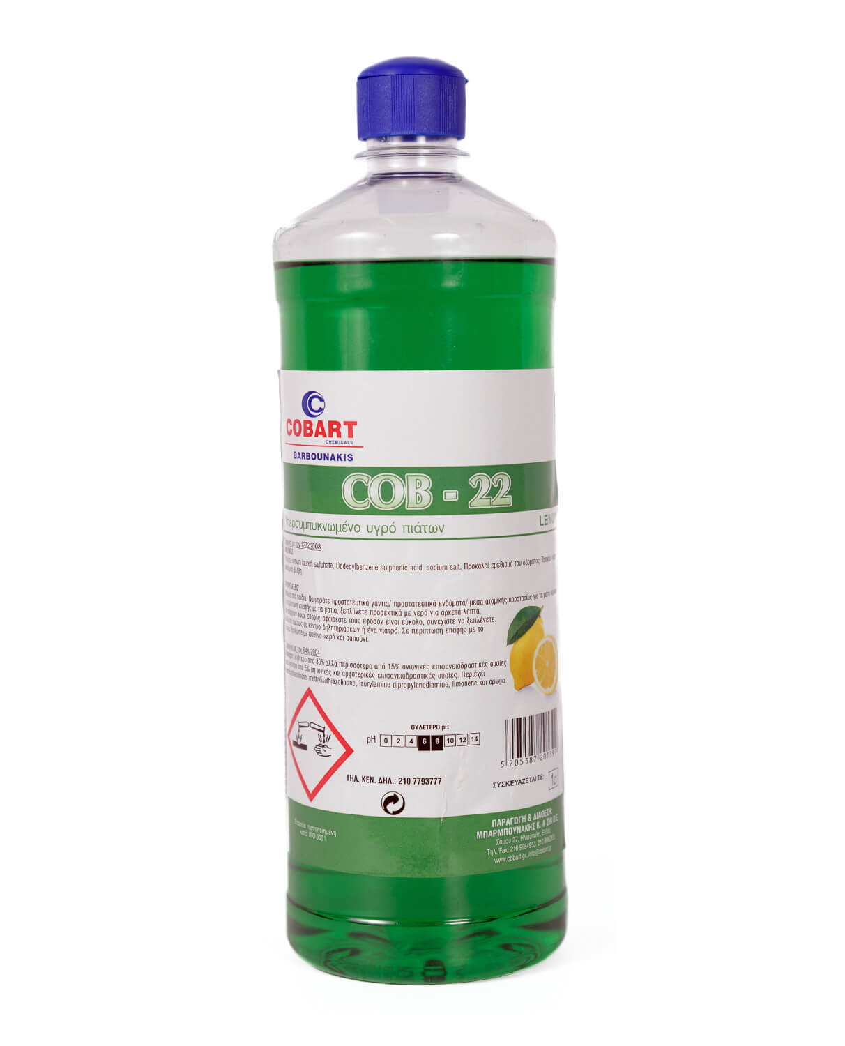 COB-22 υγρό πιάτων με άρωμα λεμόνι, 1lt